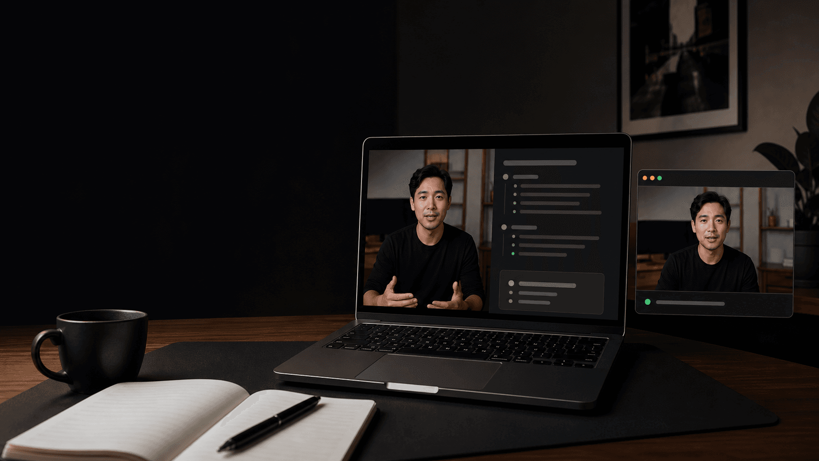 A private Mac workspace beside a clean Protected Share preview